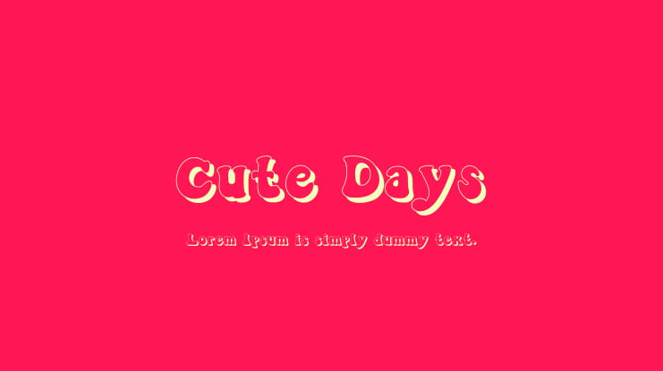 Cute Days Font