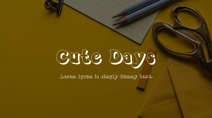 Cute Days Font