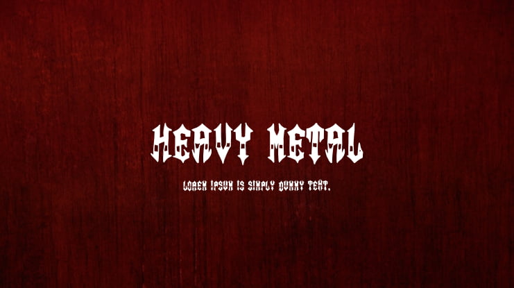 Heavy Metal Font