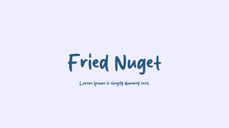 Fried Nuget Font