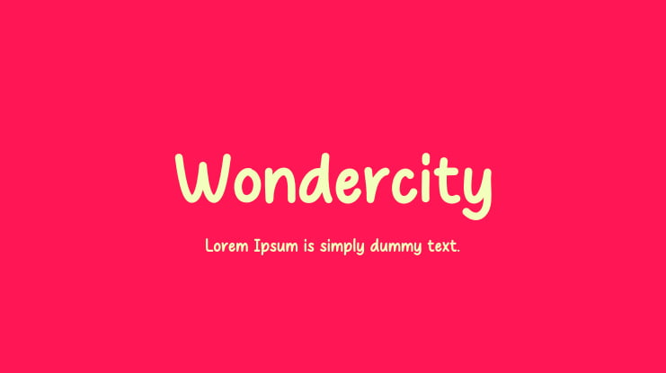 Wondercity Font