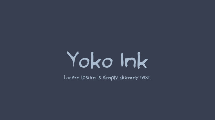 Yoko Ink Font