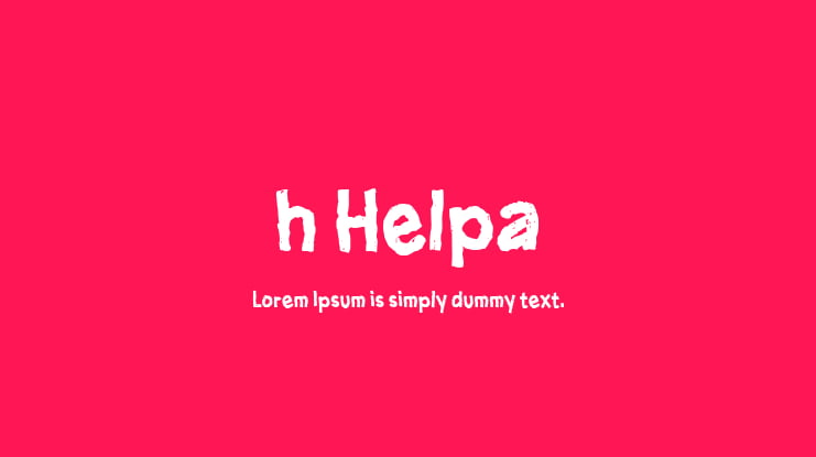 h Helpa Font