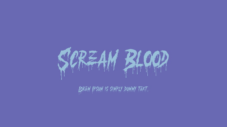 Scream Blood Font