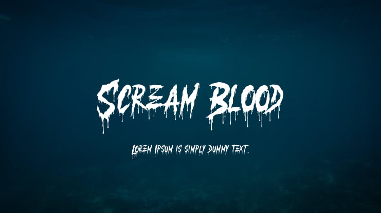 Scream Blood Font