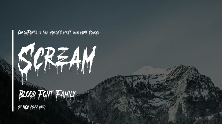 Scream Blood Font