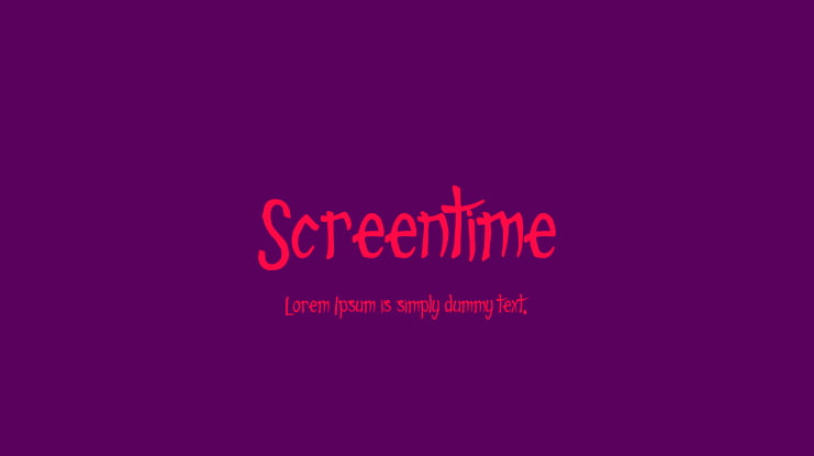 Screentime Font