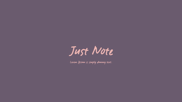 Just Note Font Family