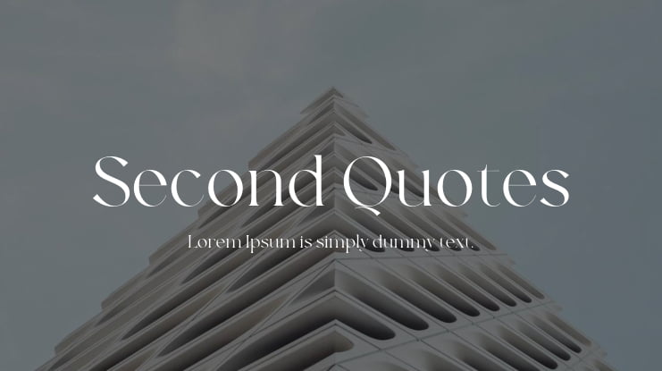 Second Quotes Font