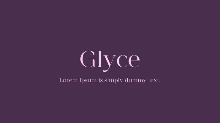 Glyce Font