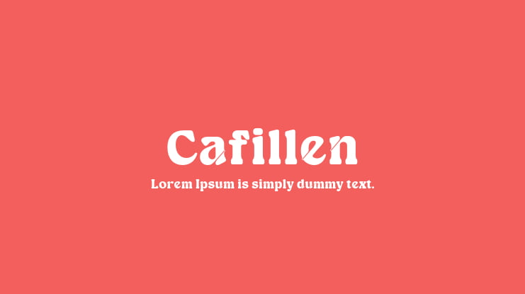 Cafillen Font