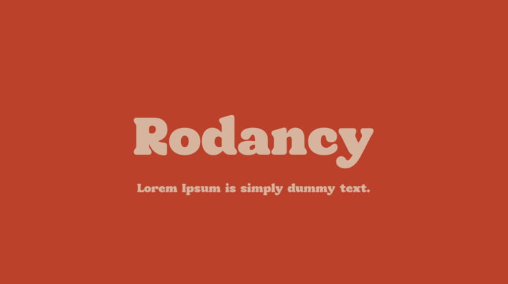 Rodancy Font