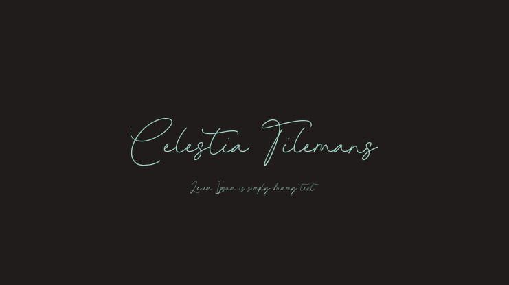 Celestia Tilemans Font