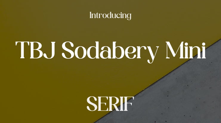 TBJ Sodabery Mini Font Family