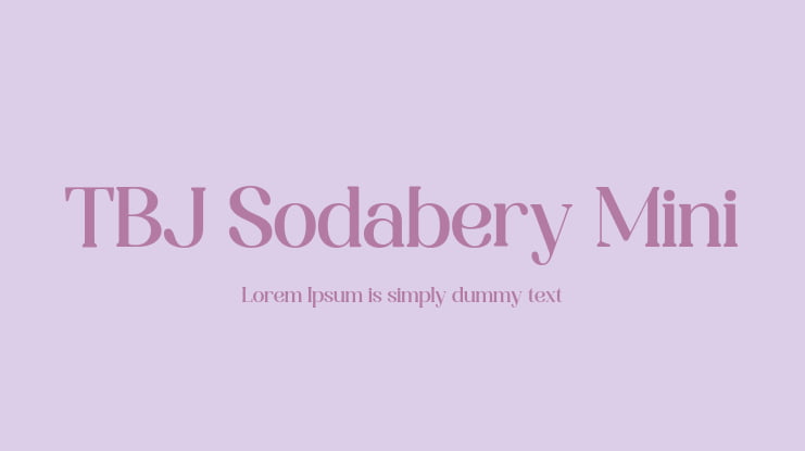 TBJ Sodabery Mini Font Family