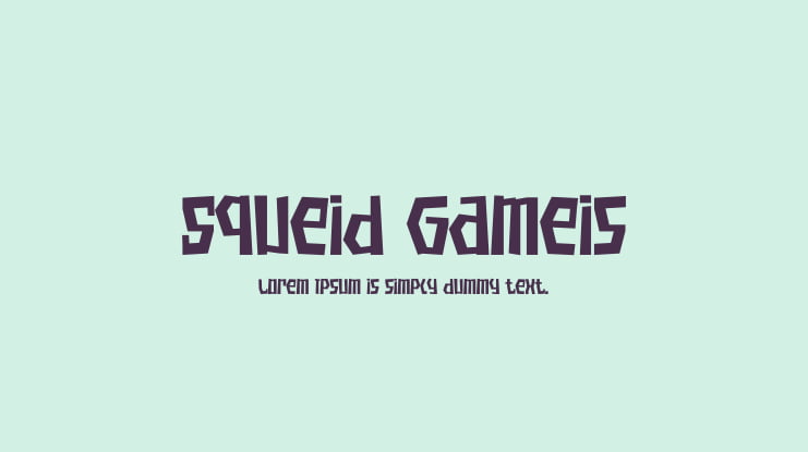 Squeid Gameis Font