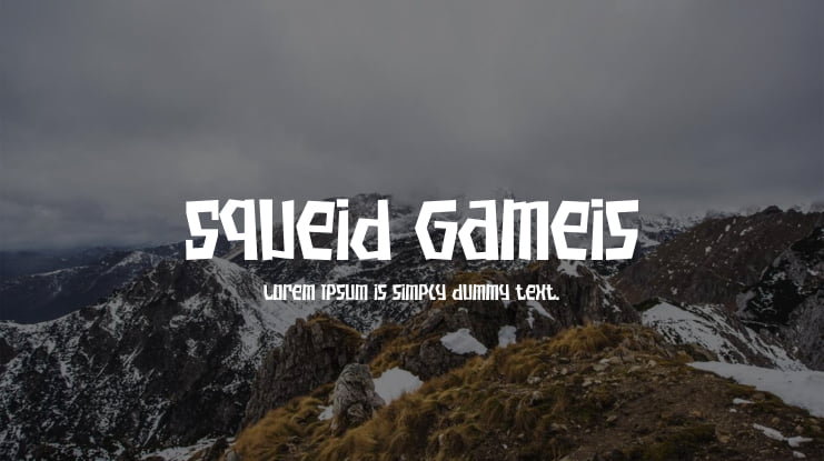 Squeid Gameis Font