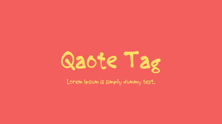 Qaote Tag Font