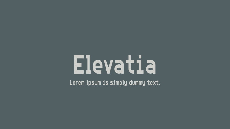 Elevatia Font Family