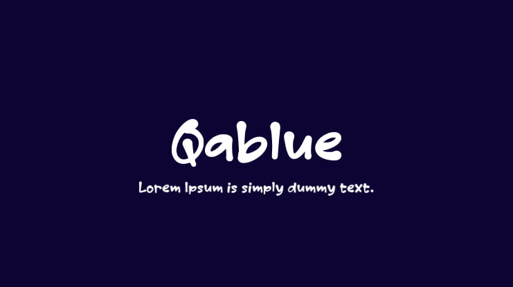 Qablue Font