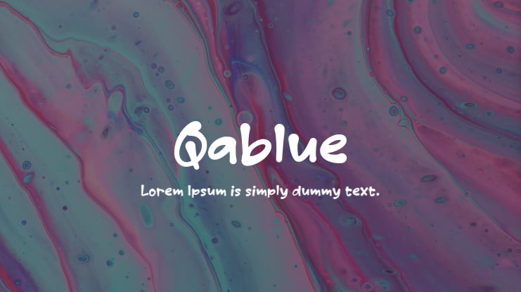 Qablue Font