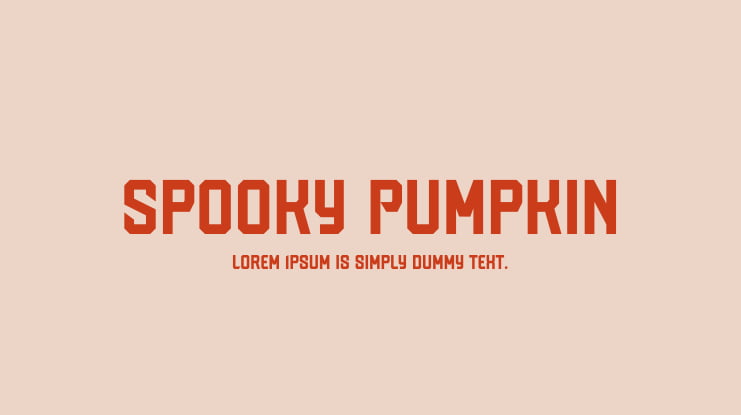 Spooky Pumpkin Font