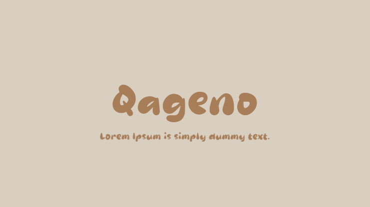 Qageno Font