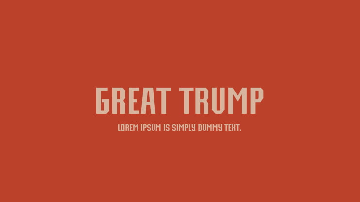 Great Trump Font