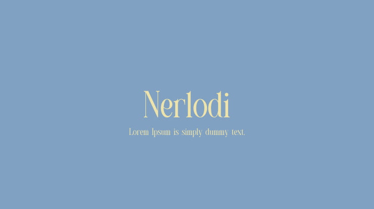 Nerlodi Font