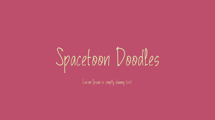 Spacetoon Doodles Font