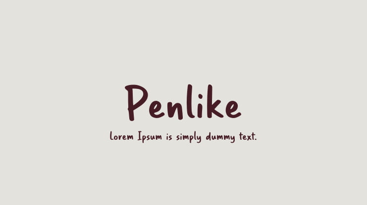 Penlike Font