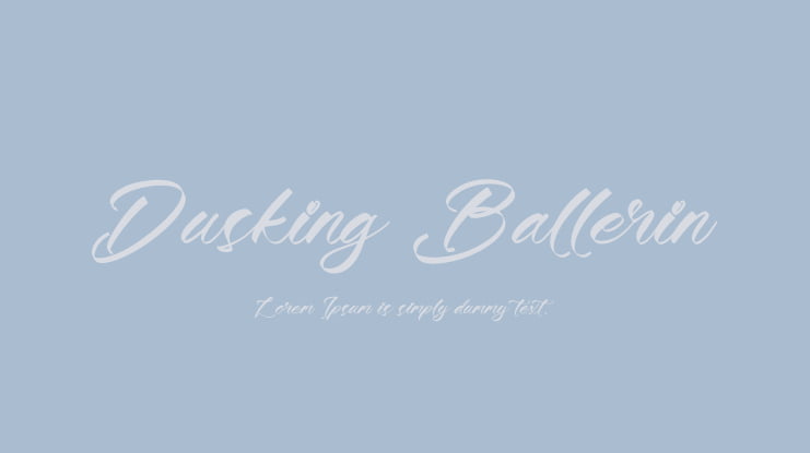 Dusking Ballerin Font