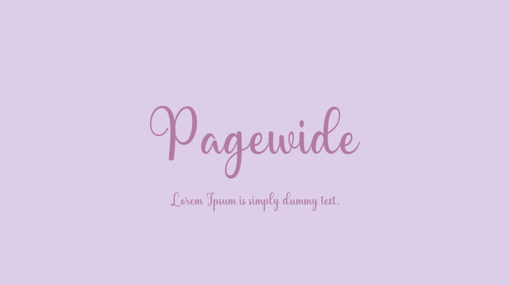 Pagewide Font