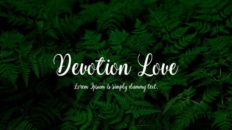 Devotion Love Font