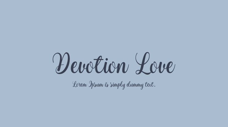 Devotion Love Font