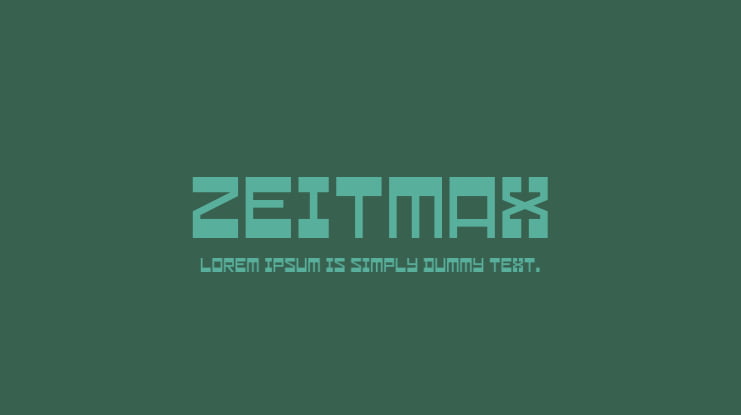 Zeitmax Font Family