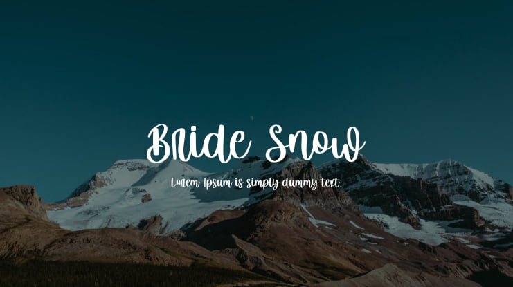 Bride Snow Font