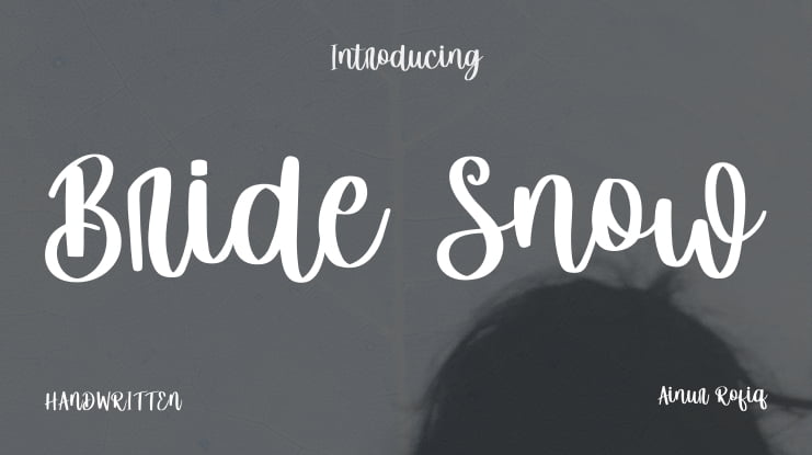 Bride Snow Font