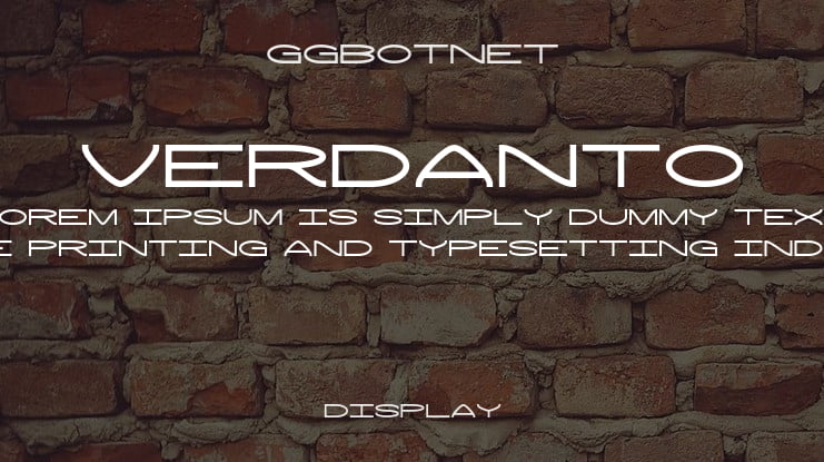 Verdanto Font Family