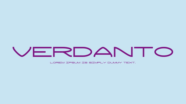 Verdanto Font Family