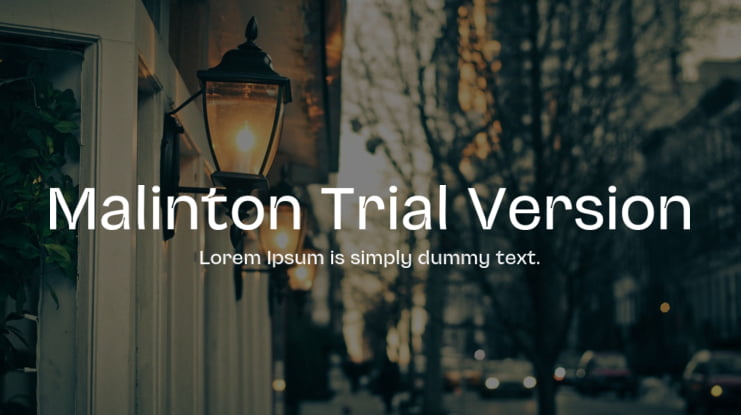 Malinton Trial Version Font Family