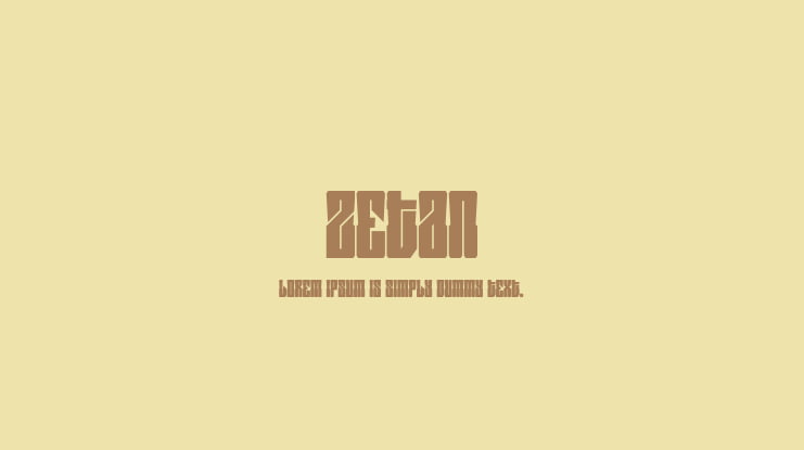 Zetan Font