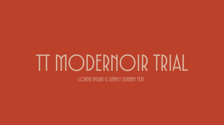 TT Modernoir Trial Font Family