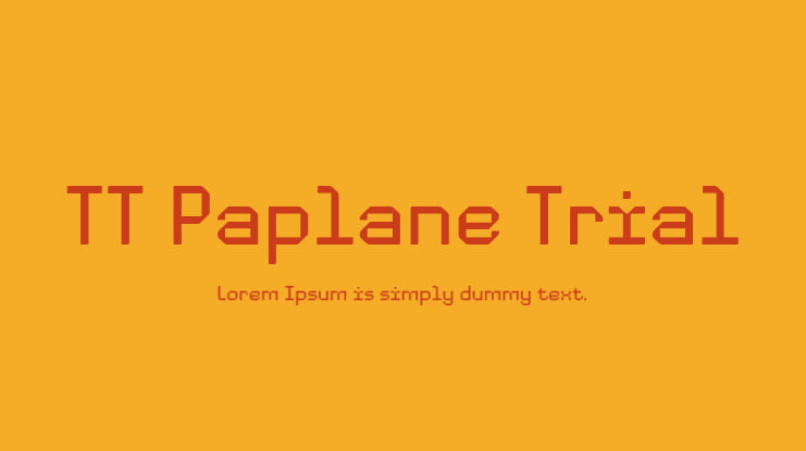 TT Paplane Trial Font Family