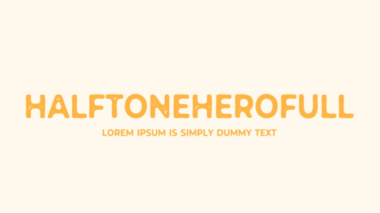 HalftoneHeroFull Font Family