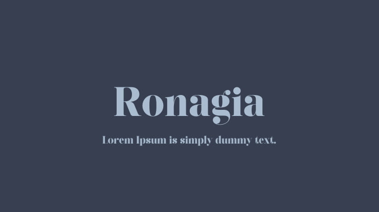 Ronagia Font