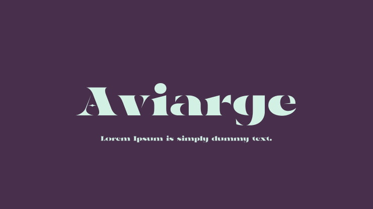 Aviarge Font