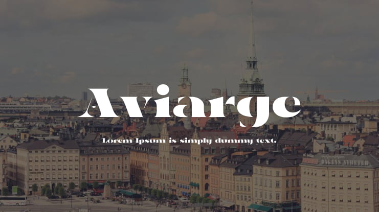 Aviarge Font