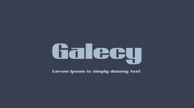 Galecy Font