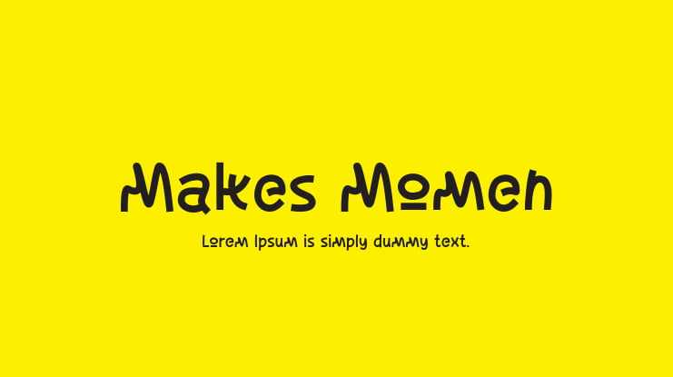 Makes Momen Font